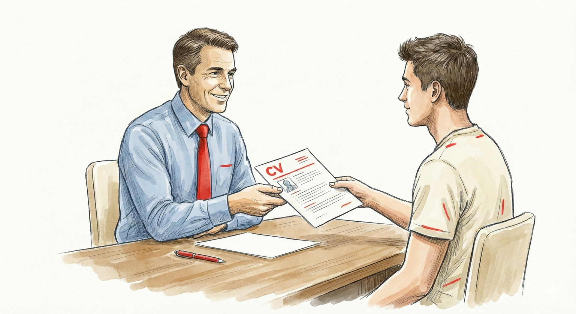 Recruteur examinant un CV